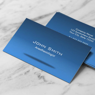 Blue Space Anaesthesiologist Business Card