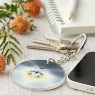 Blue Space Key Ring