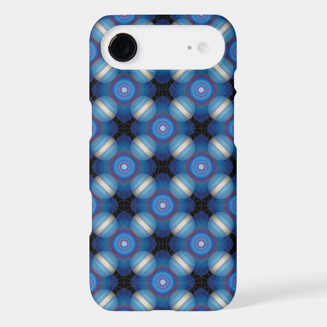 Blue Spacey Geometric Case-Mate iPhone Case (Back)