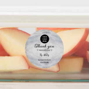 blue sparkle add logo text thank you discount