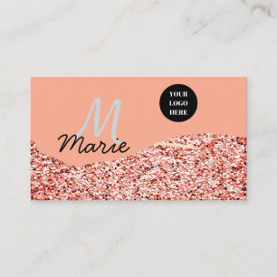 blue sparkle add logo text thank you discount business card
