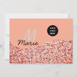 blue sparkle add logo text thank you discount invitation
