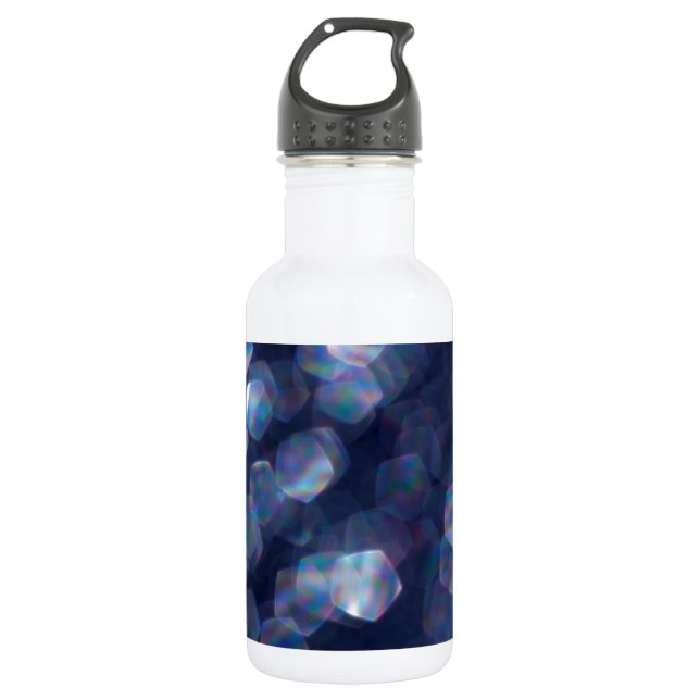 Blue Sparkle Bokeh Lights 532 Ml Water Bottle (Front)