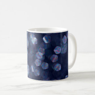 Blue Sparkle Bokeh Lights Coffee Mug
