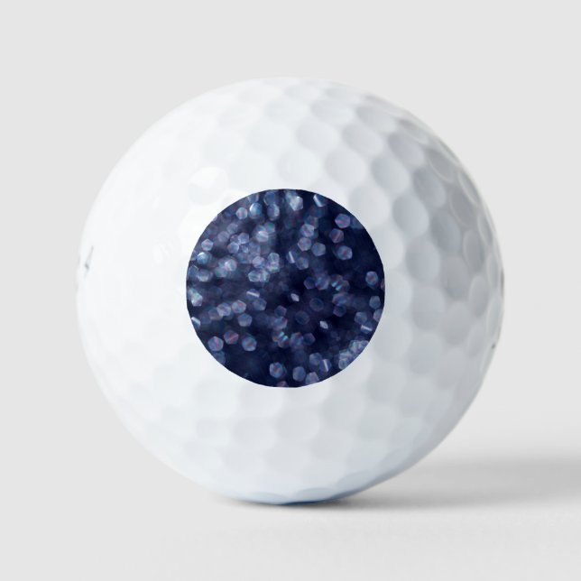 Blue Sparkle Bokeh Lights Golf Balls (Front)