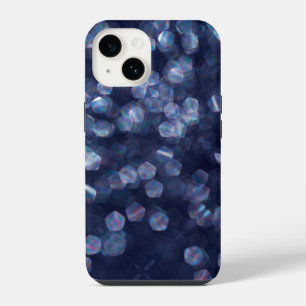 Blue Sparkle Bokeh Lights iPhone 14 Case