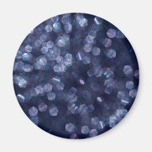 Blue Sparkle Bokeh Lights Magnet