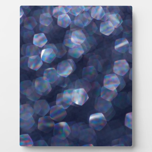 Blue Sparkle Bokeh Lights Plaque (Front)