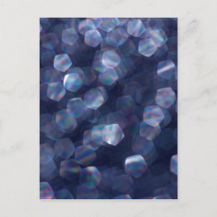 Blue Sparkle Bokeh Lights Postcard