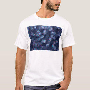 Blue Sparkle Bokeh Lights T-Shirt