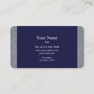 Blue Sparkle Business Cards