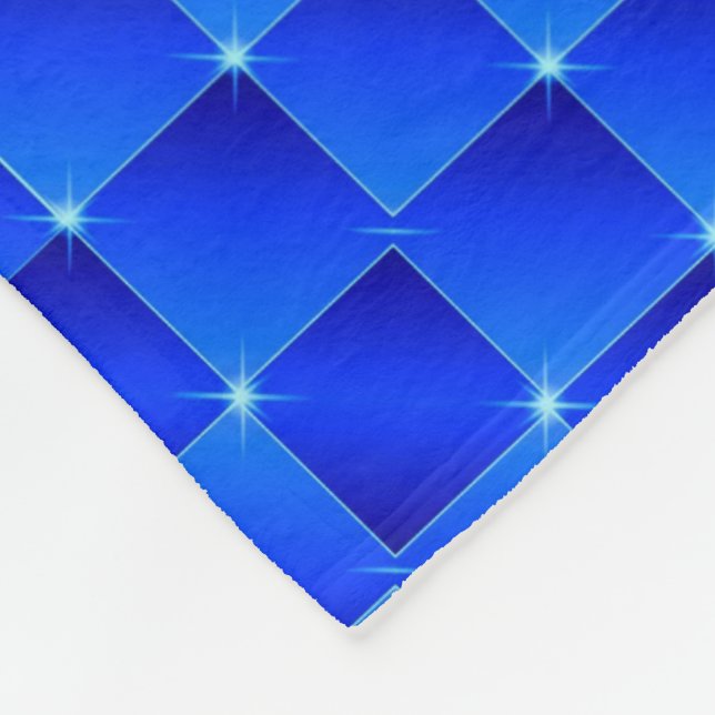 Blue Sparkle Pixel Grid Blanket (Corner)