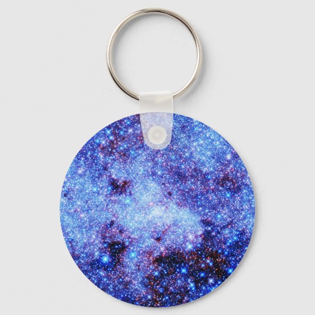 Blue Sparkle Stars Key Ring (Front)