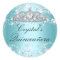 Blue Sparkle Tiara & Stars Quinceanera Sticker
