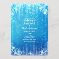 Blue Sparkling Frozen Winter Wonderland Wedding