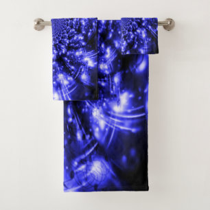 Blue Sparkling Lights Bath Towel Set