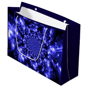 Blue Sparkling Lights Large Gift Bag