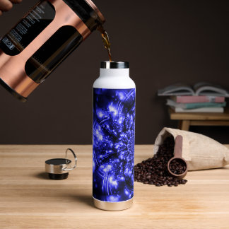 Blue Sparkling Lights Water Bottle