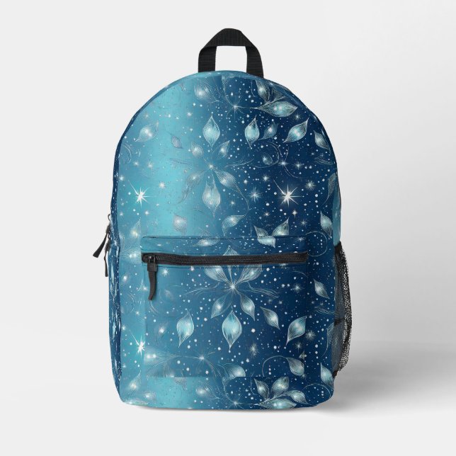 Blue Sparkly Glam Backpack (Front)