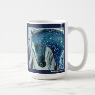 Blue Speckle Horse Mug