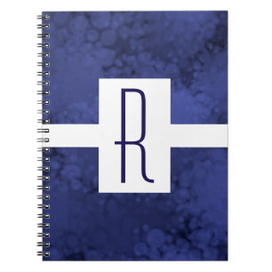 Blue Speckled Monogram Notebook