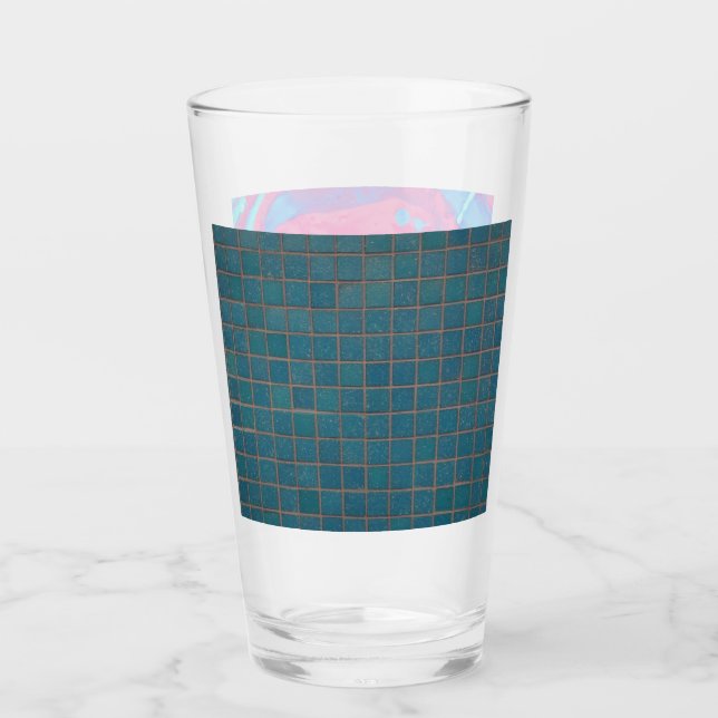 blue speckled tiles glass (Front)