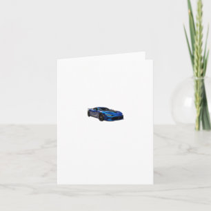 Blue Speed Demon Sticker Card