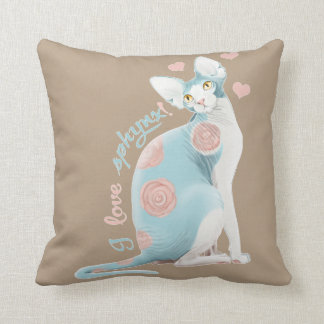 💛💙💛 Blue Sphynx 💛💙💛 Cushion