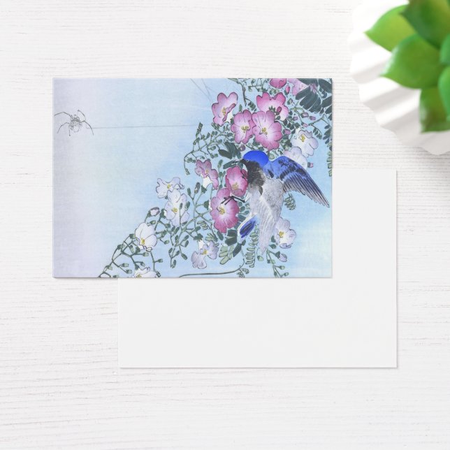Blue Spider Bird Flower Print | Spider Lovers (Desk)