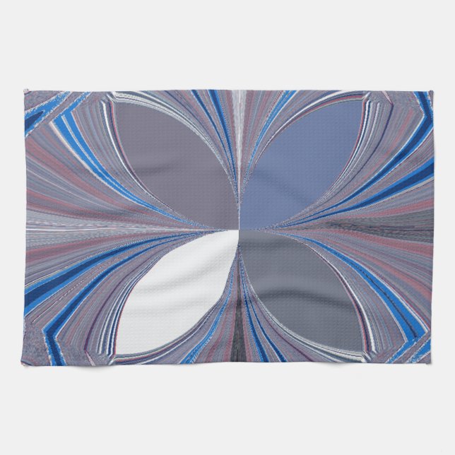 Blue spider tea towel (Horizontal)