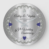 Blue Spinel Diamonds 65th Wedding Anniversary