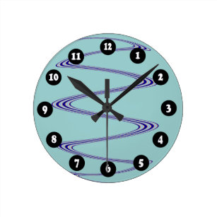 Abstract Chevron Wall Clocks | Zazzle.com.au