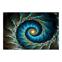 blue spiral abstract design fractal