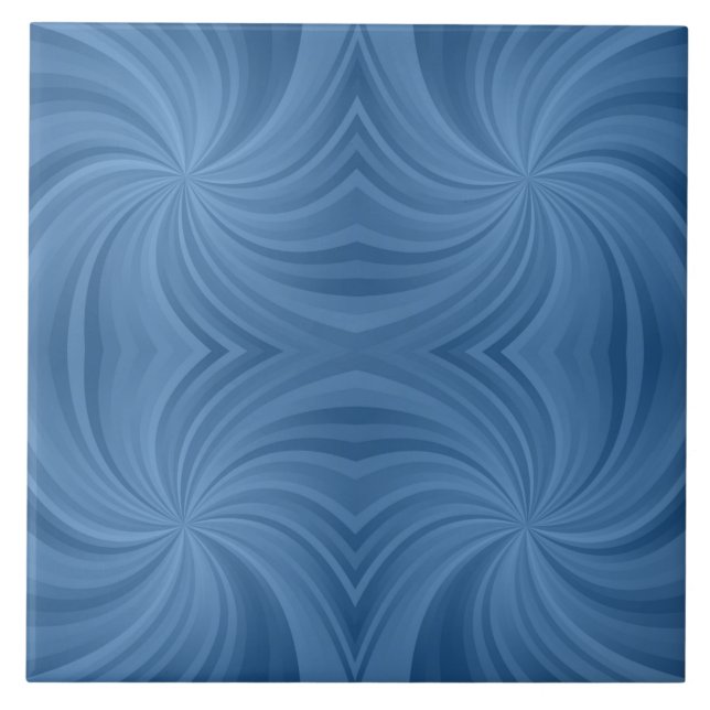 blue spiral ceramic tile  (Front)