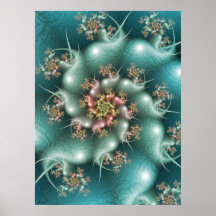 Blue Spiral Fractal