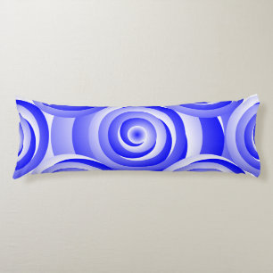 Blue Spiral Illusion by Kenneth Yoncich Body Cushion