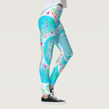 Blue Spiral Leggings