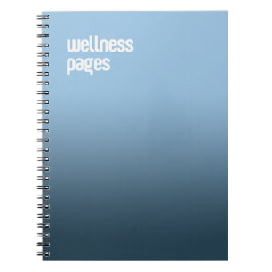 Blue Spiral Notebook – "Wellness Pages" Journal
