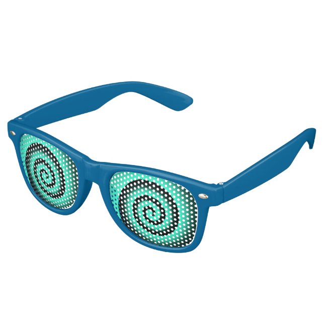 blue spiral party shades (Angled)