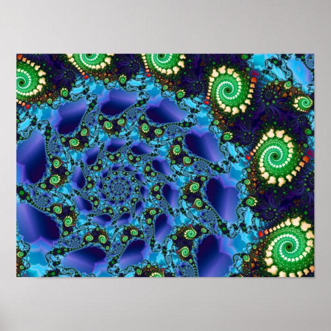 Blue Spiral Poster (Front)