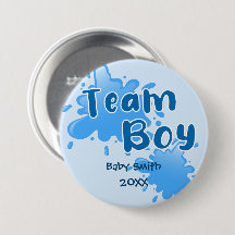 Blue Splash Gender reveal Team boy blue
