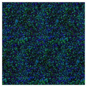 Blue Splatter - Natural Linen Fabric