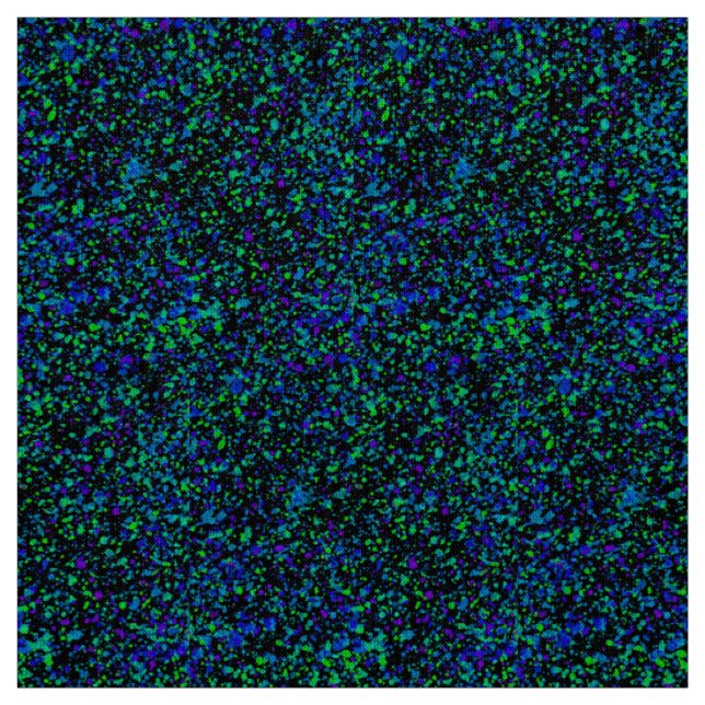 Blue Splatter - Natural Linen Fabric (Swatch)