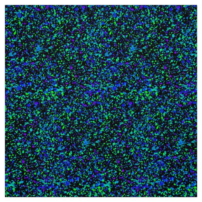 Blue Splatter - Polyester Weave Fabric (Swatch)