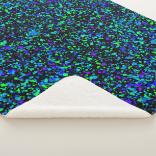 Blue Splatter - Sherpa Blanket