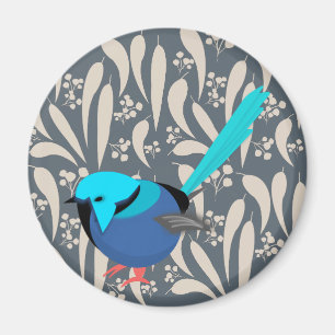 Blue Splendid Fairy Wren Magnet