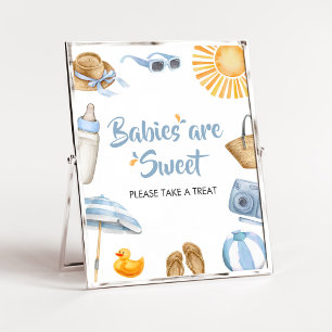 Blue Splish Splash Baby Shower Babies are Sweet Poster