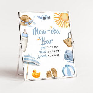 Blue Splish Splash Baby Shower Mum Osa Bar Poster