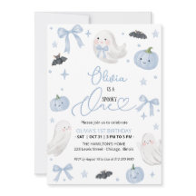 Blue Spooky One 1st Birthday Cute Ghost Halloween