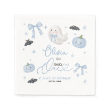 Blue Spooky One 1st Birthday Cute Ghost Halloween